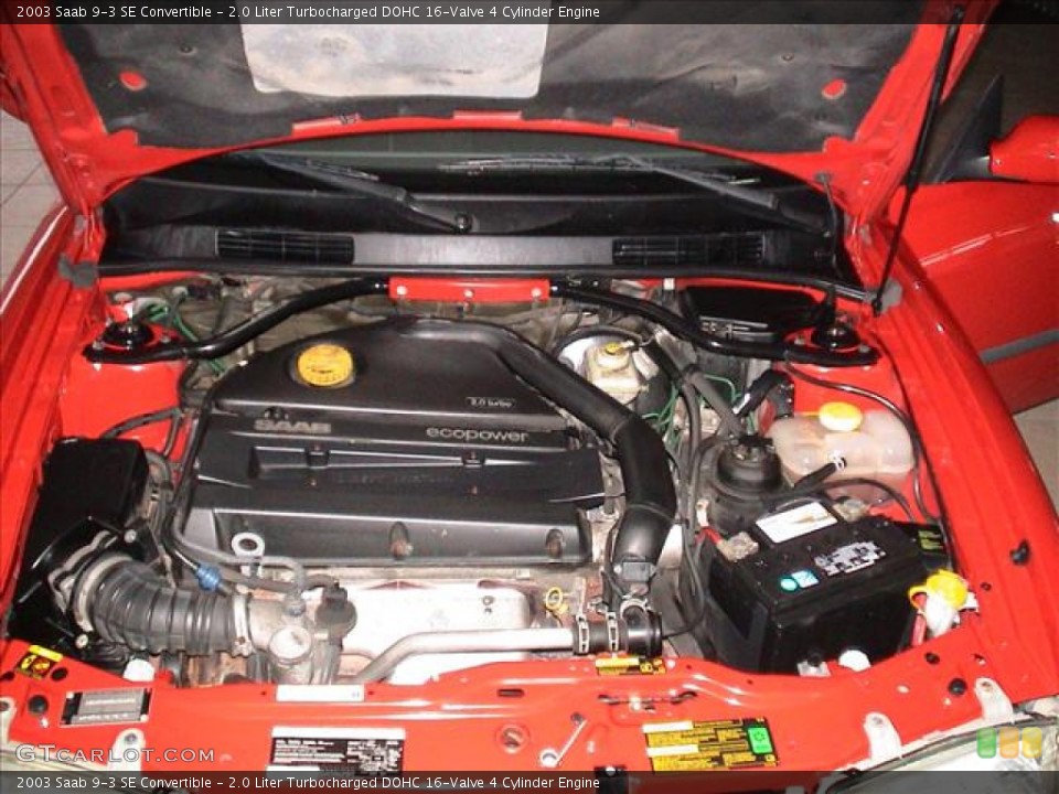 2.0 Liter Turbocharged DOHC 16-Valve 4 Cylinder Engine for the 2003 Saab 9-3 #56096393