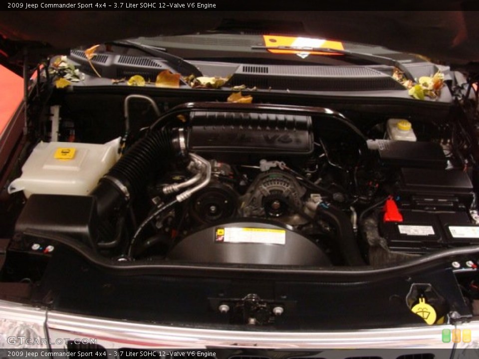 3.7 Liter SOHC 12-Valve V6 2009 Jeep Commander Engine