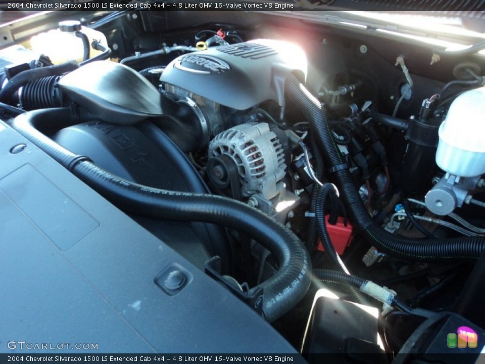 4.8 Liter OHV 16-Valve Vortec V8 Engine for the 2004 Chevrolet Silverado 1500 #56113079