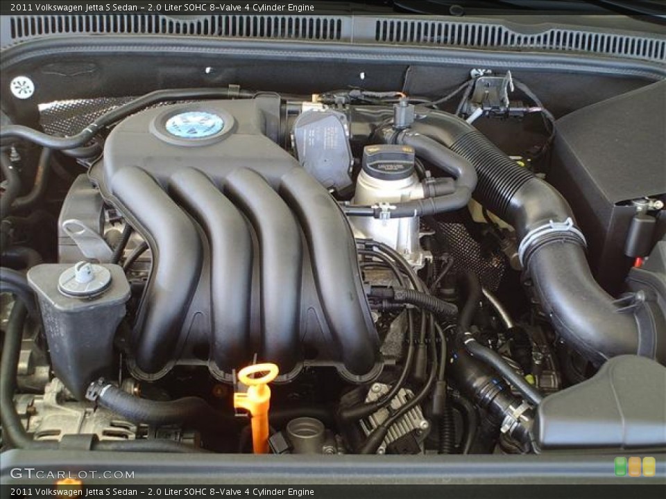 2.0 Liter SOHC 8-Valve 4 Cylinder 2011 Volkswagen Jetta Engine
