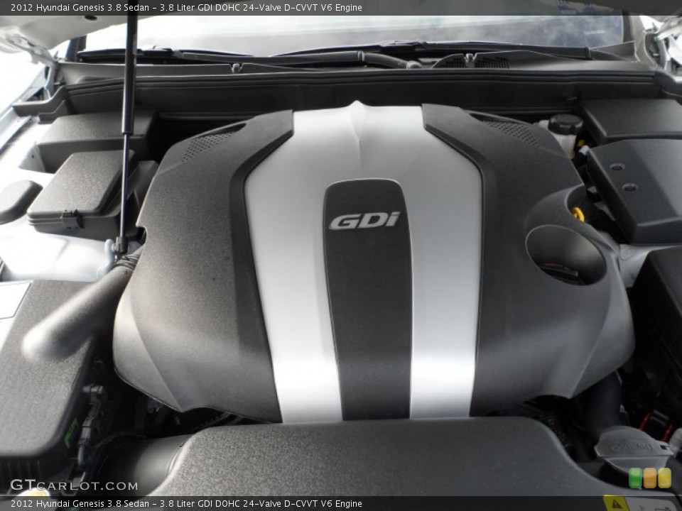 3.8 Liter GDI DOHC 24-Valve D-CVVT V6 Engine for the 2012 Hyundai Genesis #56223887