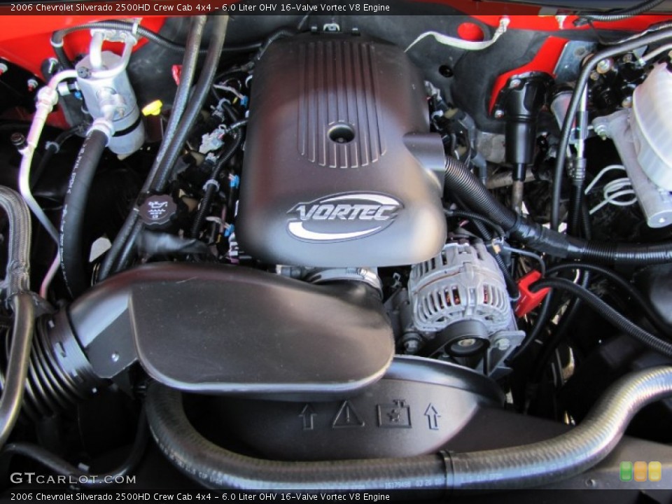 6.0 Liter OHV 16-Valve Vortec V8 2006 Chevrolet Silverado 2500HD Engine