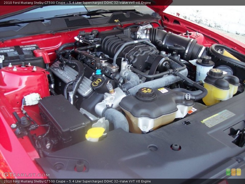 5.4 Liter Supercharged DOHC 32-Valve VVT V8 Engine for the 2010 Ford Mustang #56340919