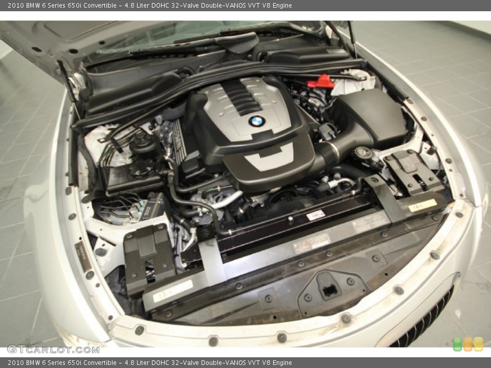 4.8 Liter DOHC 32-Valve Double-VANOS VVT V8 Engine for the 2010 BMW 6 Series #56355538