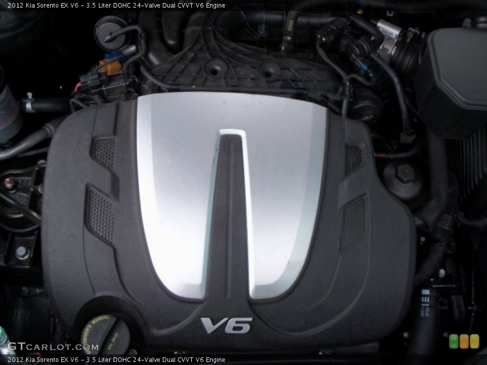 3.5 Liter DOHC 24-Valve Dual CVVT V6 2012 Kia Sorento Engine