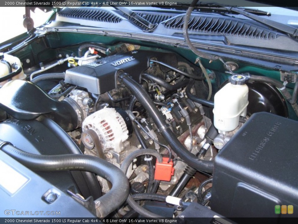 4.8 Liter OHV 16-Valve Vortec V8 2000 Chevrolet Silverado 1500 Engine