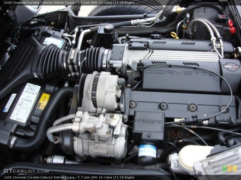 5.7 Liter OHV 16-Valve LT1 V8 1996 Chevrolet Corvette Engine