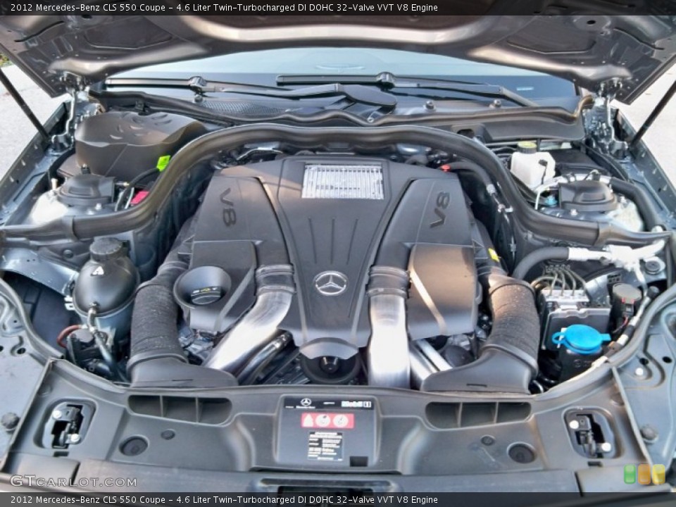 4.6 Liter Twin-Turbocharged DI DOHC 32-Valve VVT V8 Engine for the 2012 Mercedes-Benz CLS #56681404