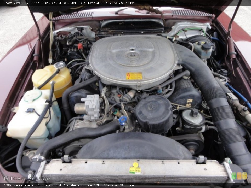 5.6 Liter SOHC 16-Valve V8 Engine for the 1986 Mercedes-Benz SL Class #56685196