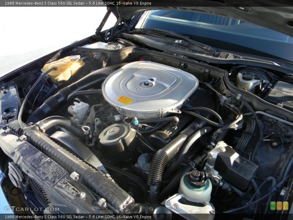 5.6 Liter SOHC 16-Valve V8 Engine for the 1988 Mercedes-Benz S Class #56688932
