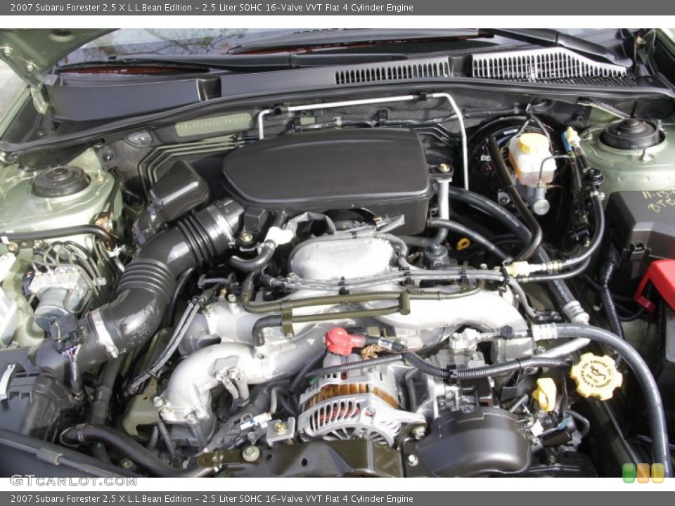 2.5 Liter SOHC 16-Valve VVT Flat 4 Cylinder 2007 Subaru Forester Engine