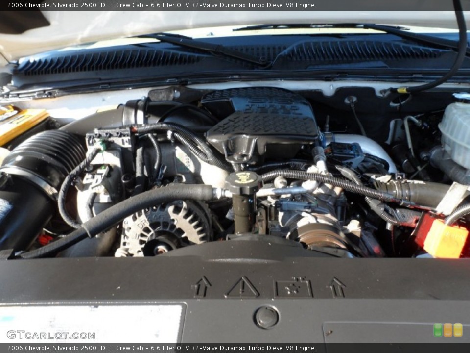 6.6 Liter OHV 32-Valve Duramax Turbo Diesel V8 2006 Chevrolet Silverado 2500HD Engine