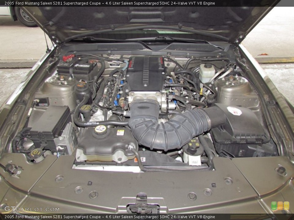 4.6 Liter Saleen Supercharged SOHC 24-Valve VVT V8 2005 Ford Mustang Engine