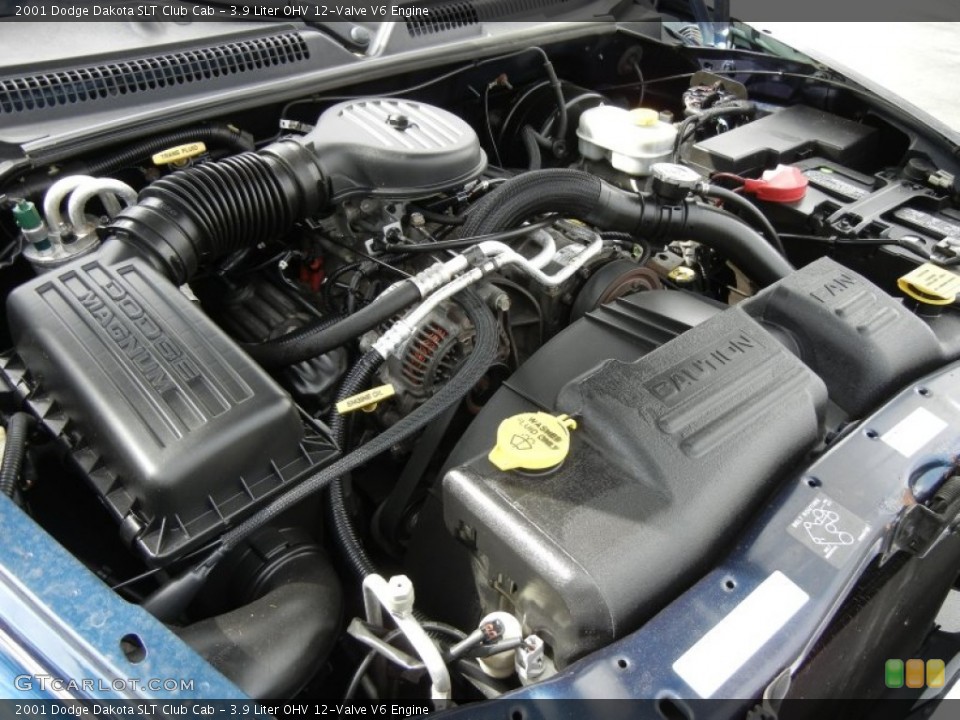 3.9 Liter OHV 12-Valve V6 2001 Dodge Dakota Engine