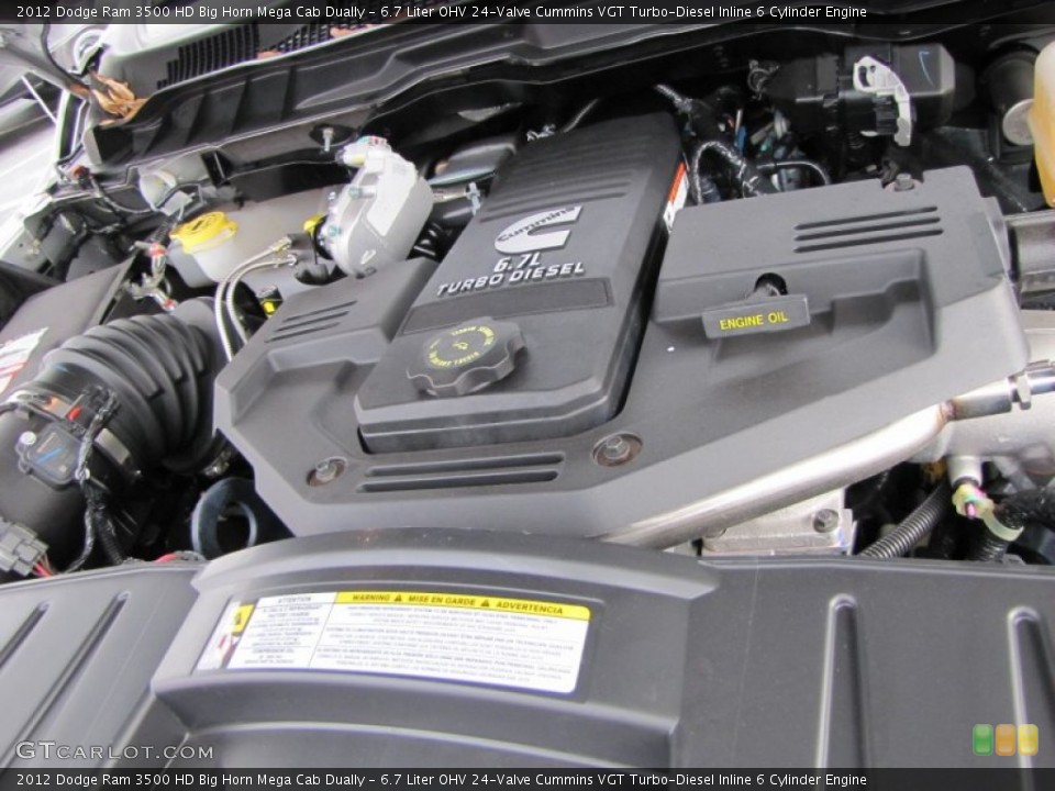6.7 Liter OHV 24-Valve Cummins VGT Turbo-Diesel Inline 6 Cylinder Engine for the 2012 Dodge Ram 3500 HD #56791782