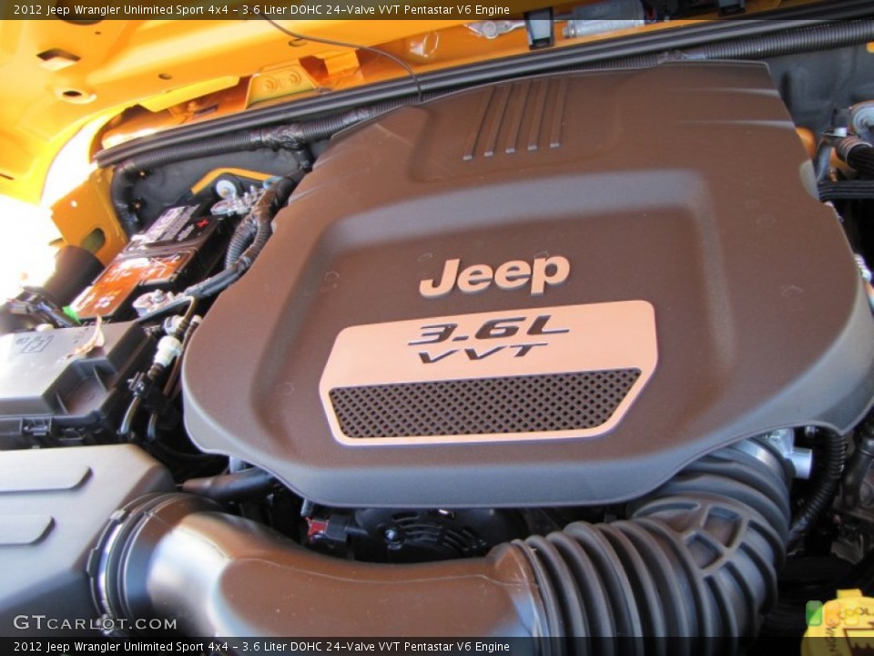3.6 Liter DOHC 24-Valve VVT Pentastar V6 Engine for the 2012 Jeep Wrangler Unlimited #56830757