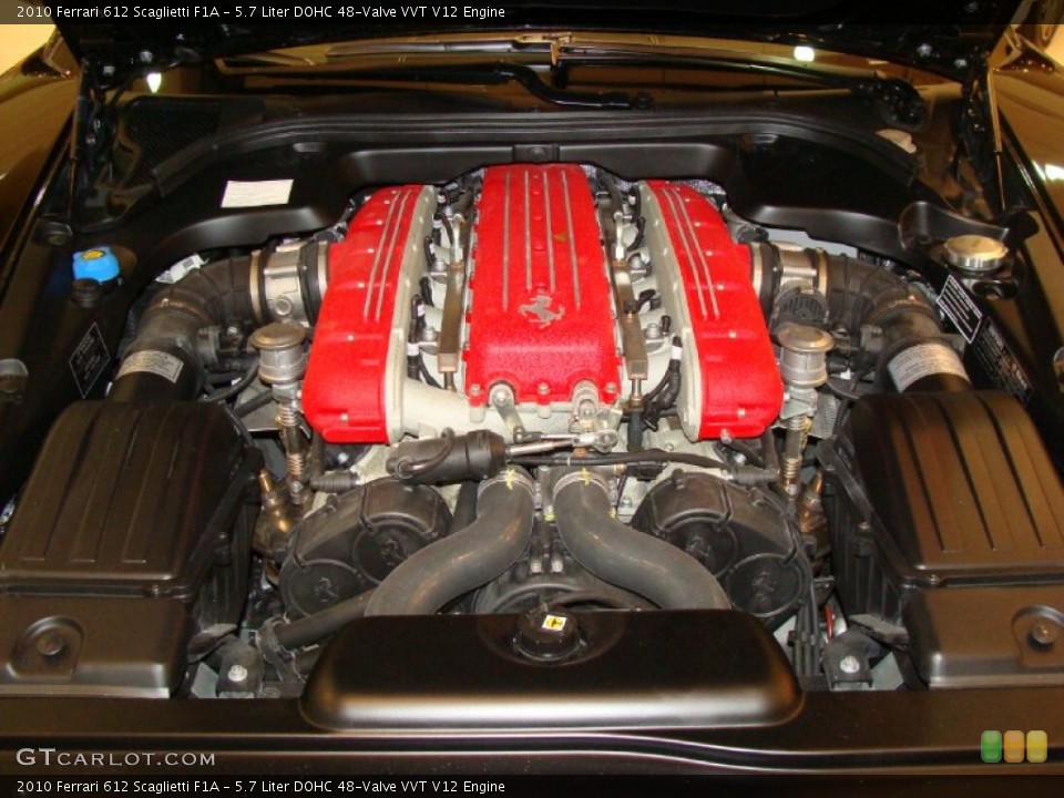 5.7 Liter DOHC 48-Valve VVT V12 2010 Ferrari 612 Scaglietti Engine