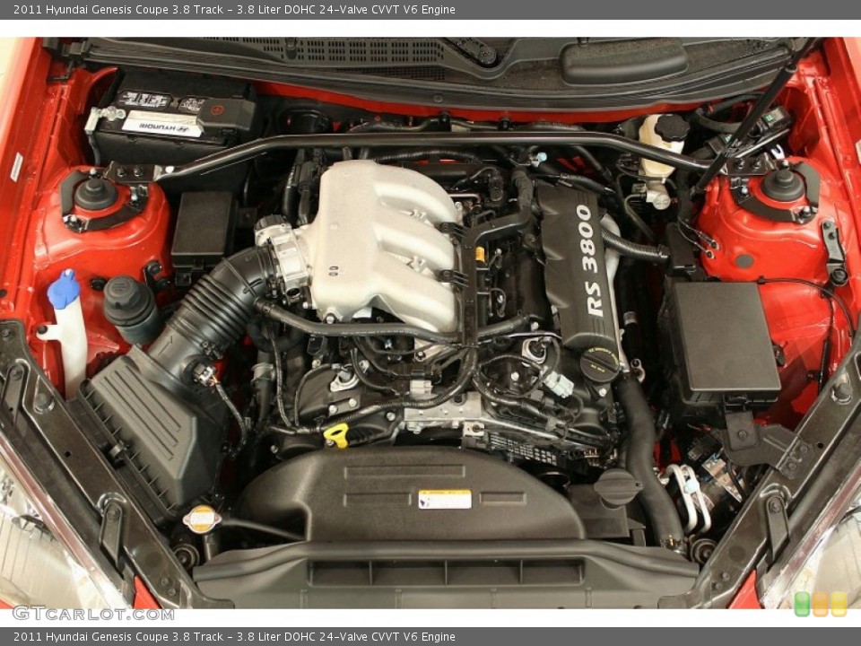 3.8 Liter DOHC 24-Valve CVVT V6 Engine for the 2011 Hyundai Genesis Coupe #56866199