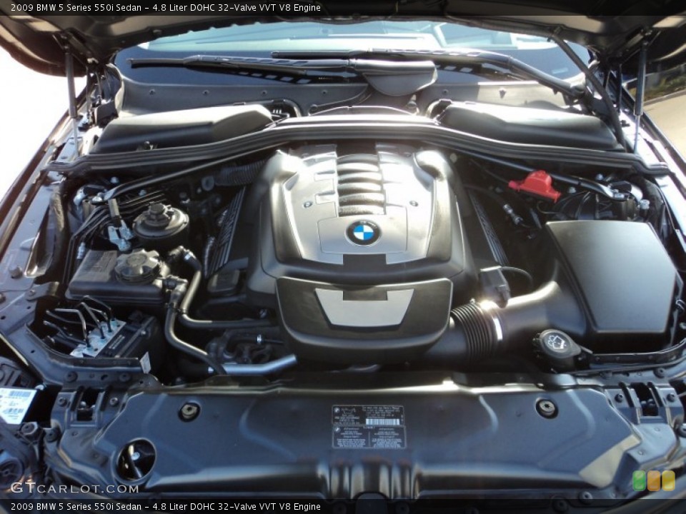 4.8 Liter DOHC 32-Valve VVT V8 Engine for the 2009 BMW 5 Series #56905105