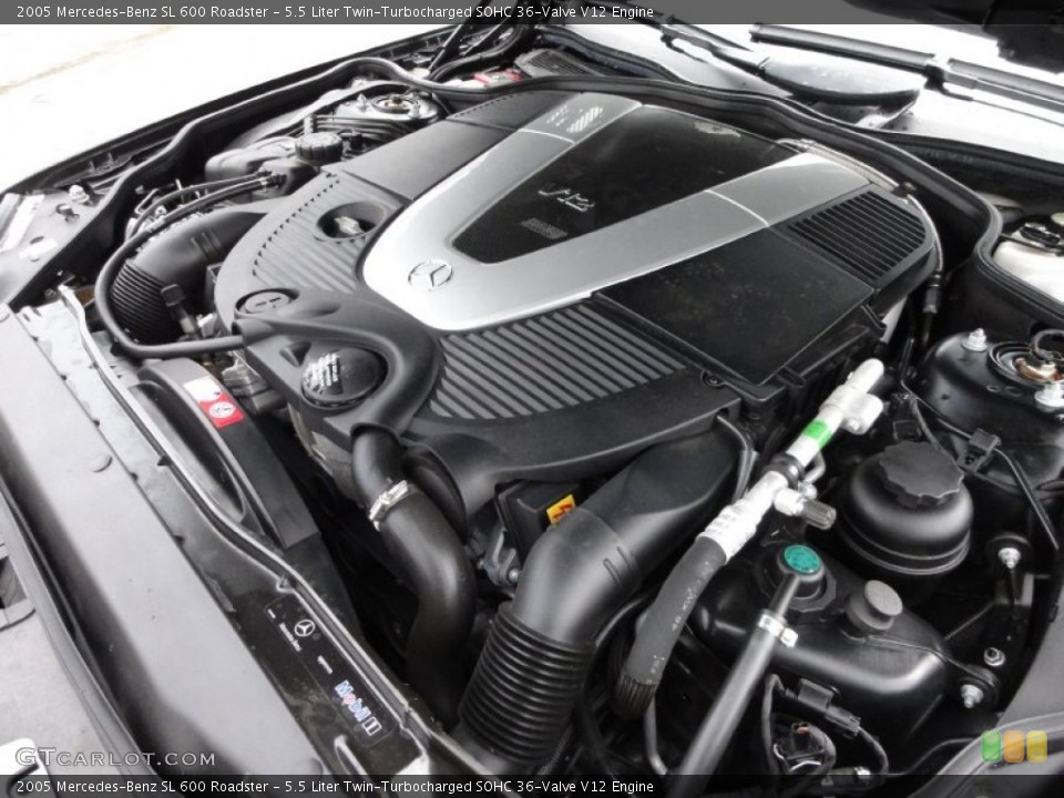 5.5 Liter Twin-Turbocharged SOHC 36-Valve V12 Engine for the 2005 Mercedes-Benz SL #56905231
