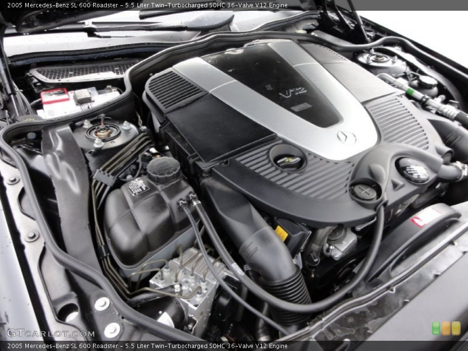 5.5 Liter Twin-Turbocharged SOHC 36-Valve V12 Engine for the 2005 Mercedes-Benz SL #56905240
