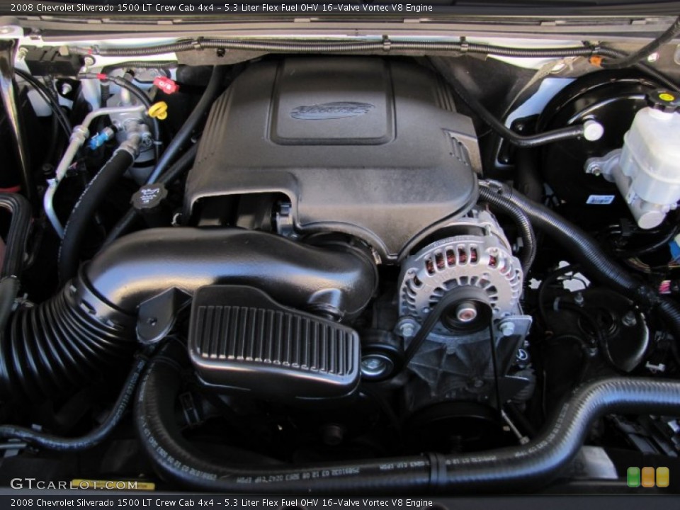 5.3 Liter Flex Fuel OHV 16-Valve Vortec V8 Engine for the 2008 Chevrolet Silverado 1500 #56973209