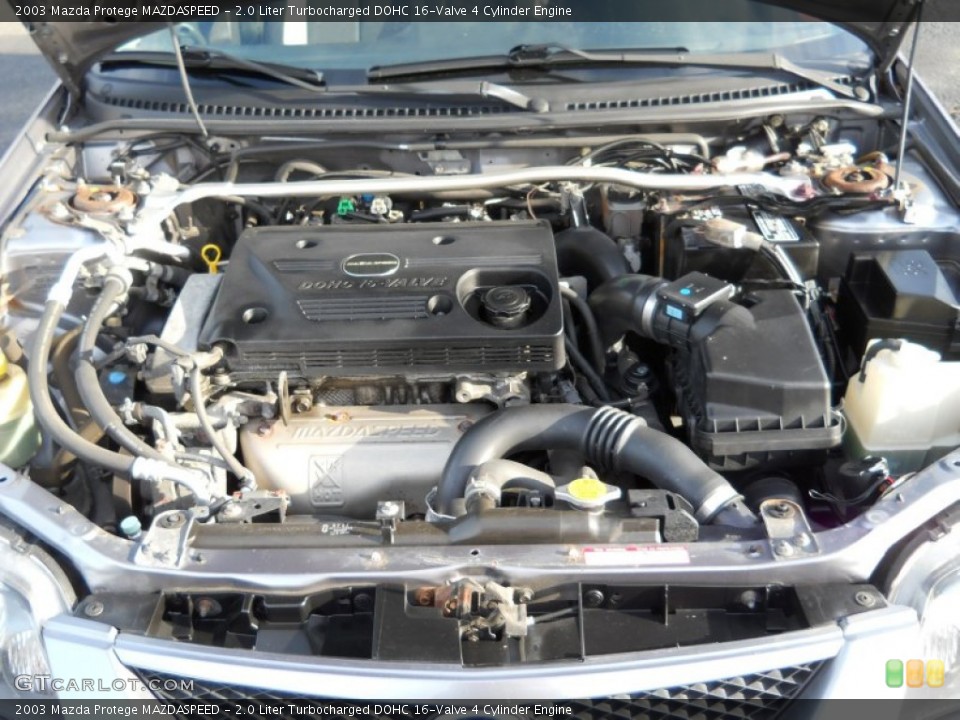 2.0 Liter Turbocharged DOHC 16-Valve 4 Cylinder 2003 Mazda Protege Engine