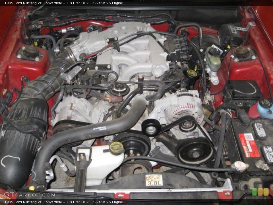 3.8 Liter OHV 12-Valve V6 Engine for the 1999 Ford Mustang #56978348