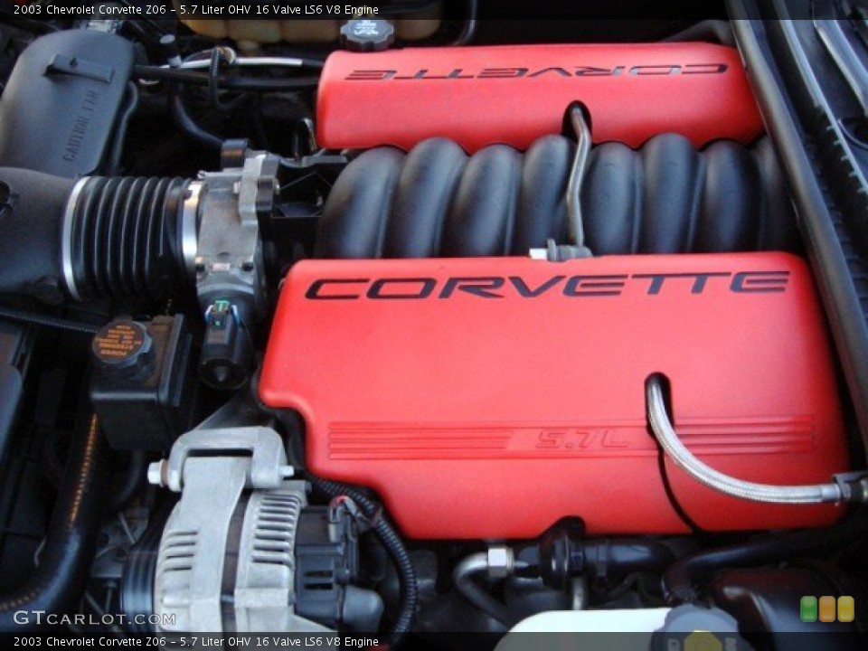 5.7 Liter OHV 16 Valve LS6 V8 Engine for the 2003 Chevrolet Corvette #56983219