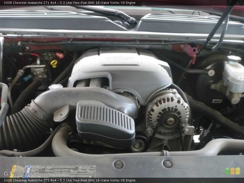 5.3 Liter Flex-Fuel OHV 16-Valve Vortec V8 Engine for the 2008 Chevrolet Avalanche #57014018