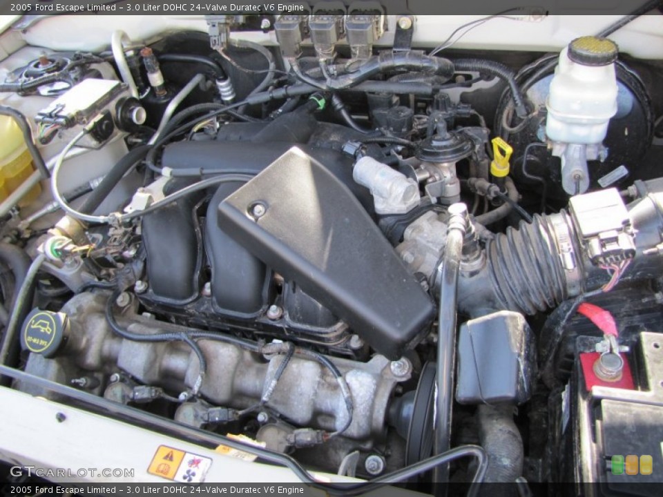 3.0 Liter DOHC 24-Valve Duratec V6 2005 Ford Escape Engine