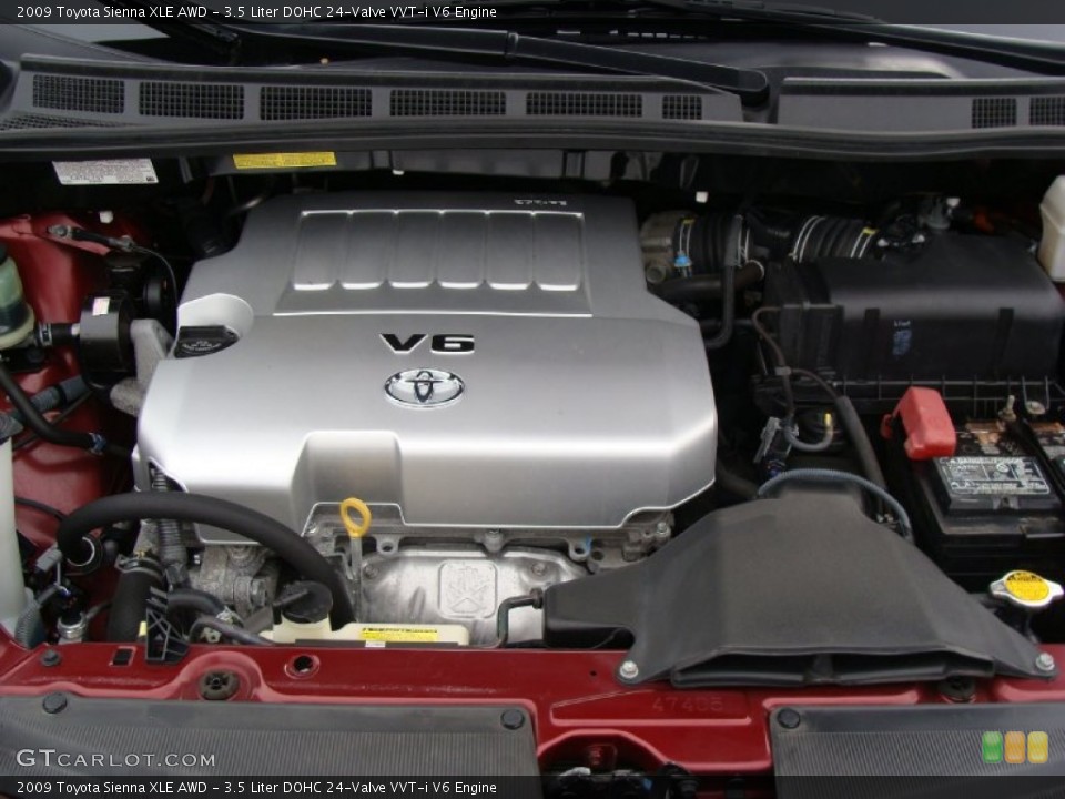 3.5 Liter DOHC 24-Valve VVT-i V6 Engine for the 2009 Toyota Sienna #57015089