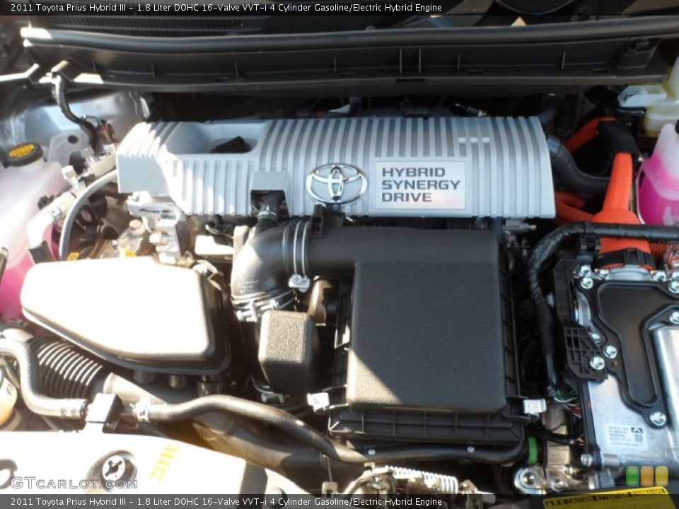 1.8 Liter DOHC 16-Valve VVT-i 4 Cylinder Gasoline/Electric Hybrid Engine for the 2011 Toyota Prius #57031895