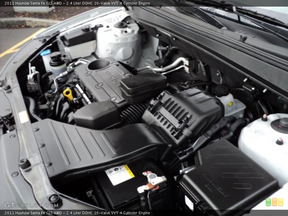 2.4 Liter DOHC 16-Valve VVT 4 Cylinder Engine for the 2011 Hyundai Santa Fe #57067547