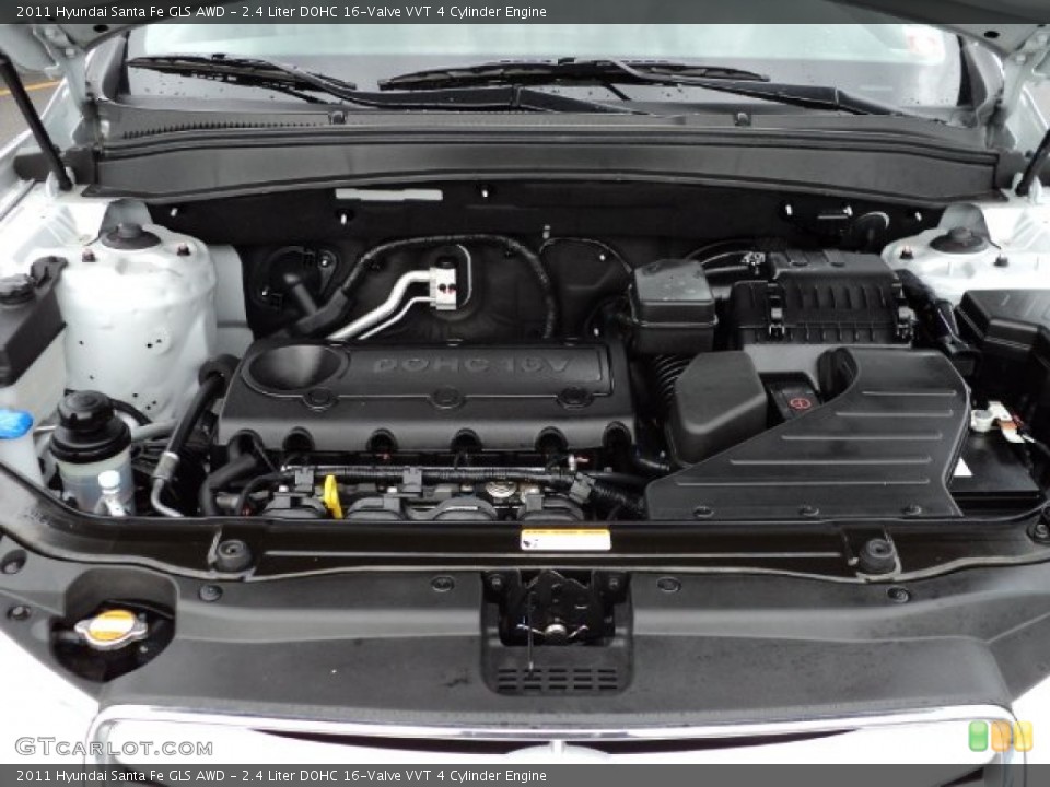 2.4 Liter DOHC 16-Valve VVT 4 Cylinder Engine for the 2011 Hyundai Santa Fe #57067556
