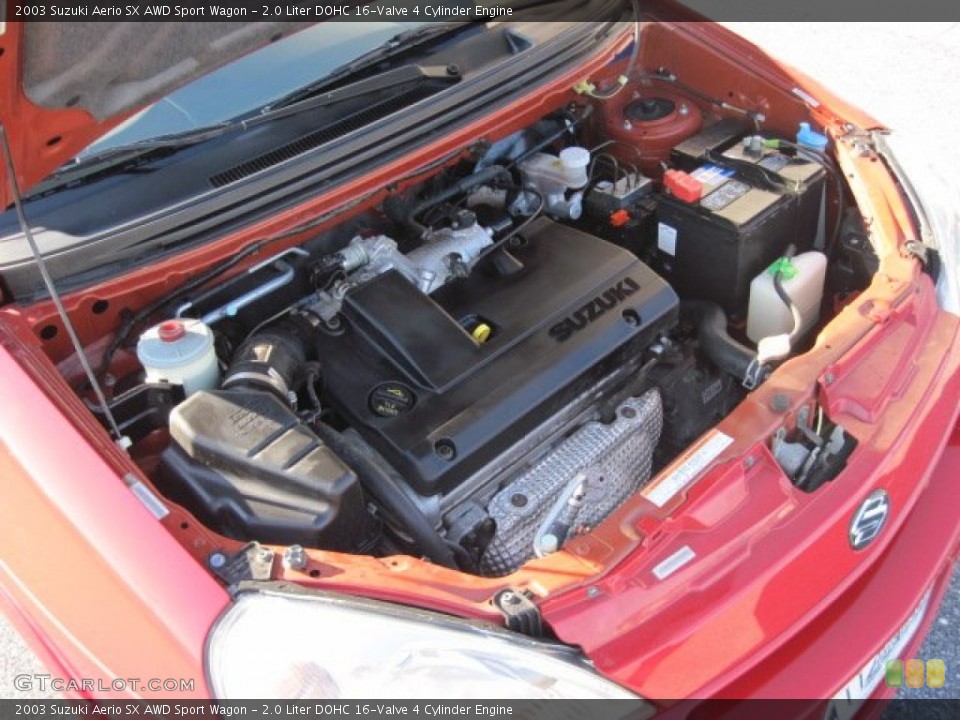 2.0 Liter DOHC 16-Valve 4 Cylinder 2003 Suzuki Aerio Engine