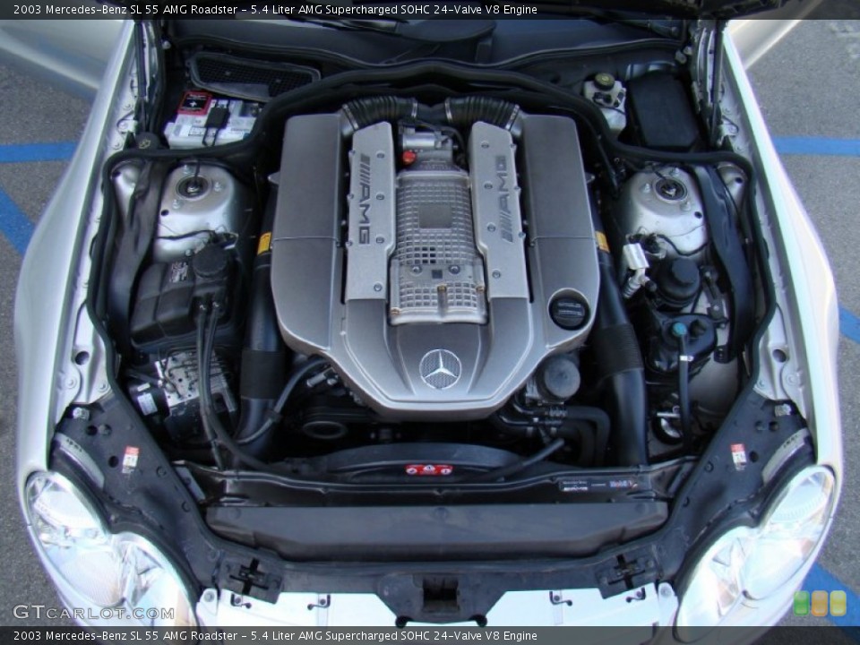 5.4 Liter AMG Supercharged SOHC 24-Valve V8 Engine for the 2003 Mercedes-Benz SL #57151546
