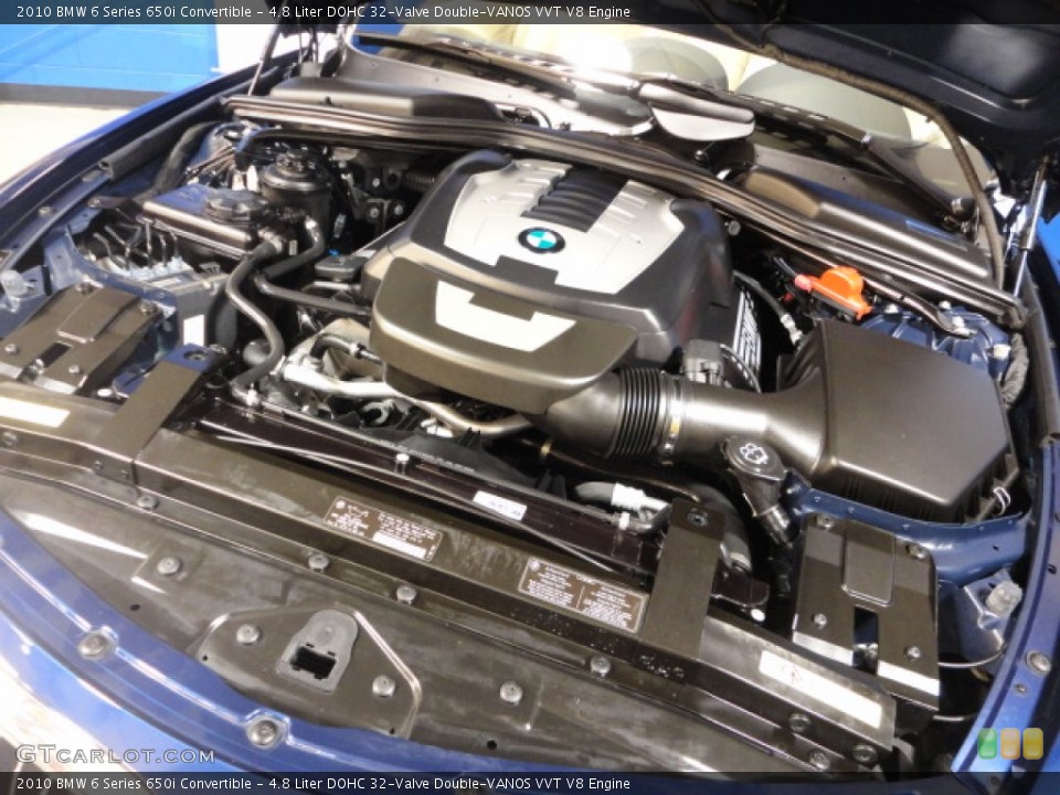 4.8 Liter DOHC 32-Valve Double-VANOS VVT V8 Engine for the 2010 BMW 6 Series #57160373