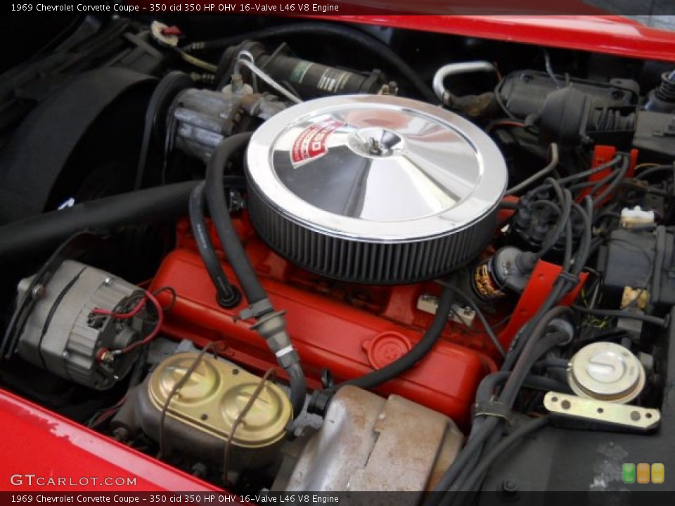 350 cid 350 HP OHV 16-Valve L46 V8 Engine for the 1969 Chevrolet Corvette #57194383