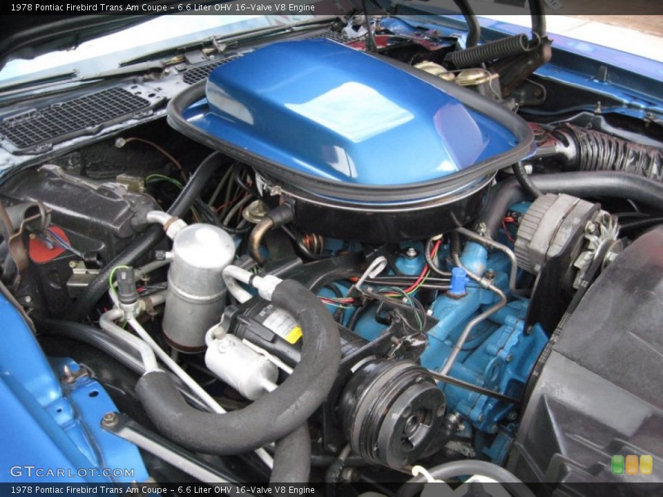 6.6 Liter OHV 16-Valve V8 Engine for the 1978 Pontiac Firebird #57214480