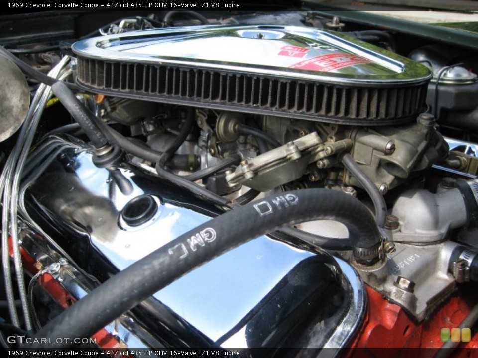 427 cid 435 HP OHV 16-Valve L71 V8 1969 Chevrolet Corvette Engine