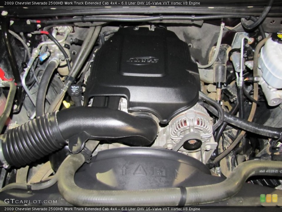 6.0 Liter OHV 16-Valve VVT Vortec V8 Engine for the 2009 Chevrolet Silverado 2500HD #57221041