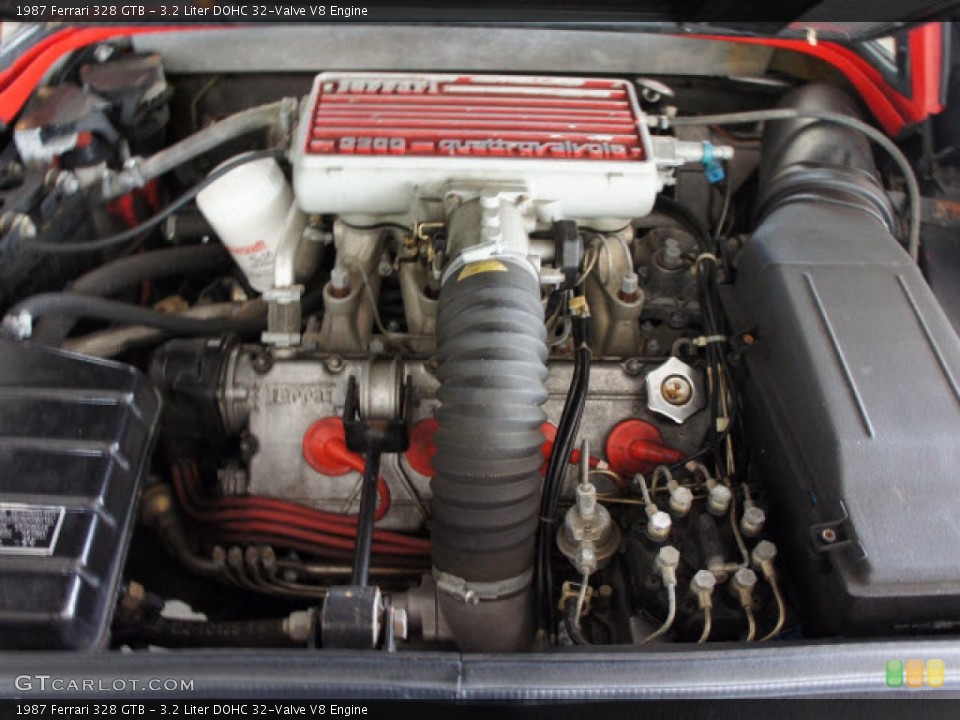 3.2 Liter DOHC 32-Valve V8 1987 Ferrari 328 Engine