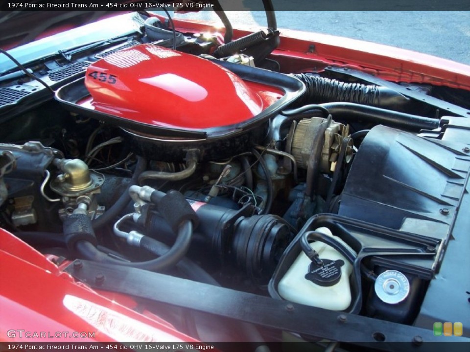 454 cid OHV 16-Valve L75 V8 Engine for the 1974 Pontiac Firebird #57298164