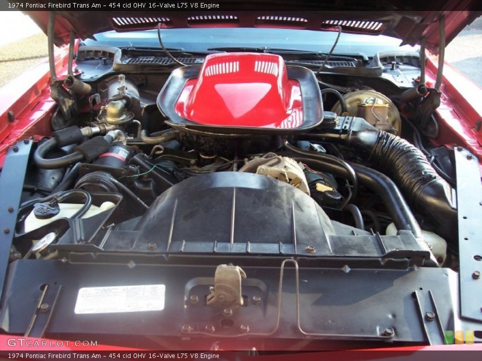 454 cid OHV 16-Valve L75 V8 Engine for the 1974 Pontiac Firebird #57298173