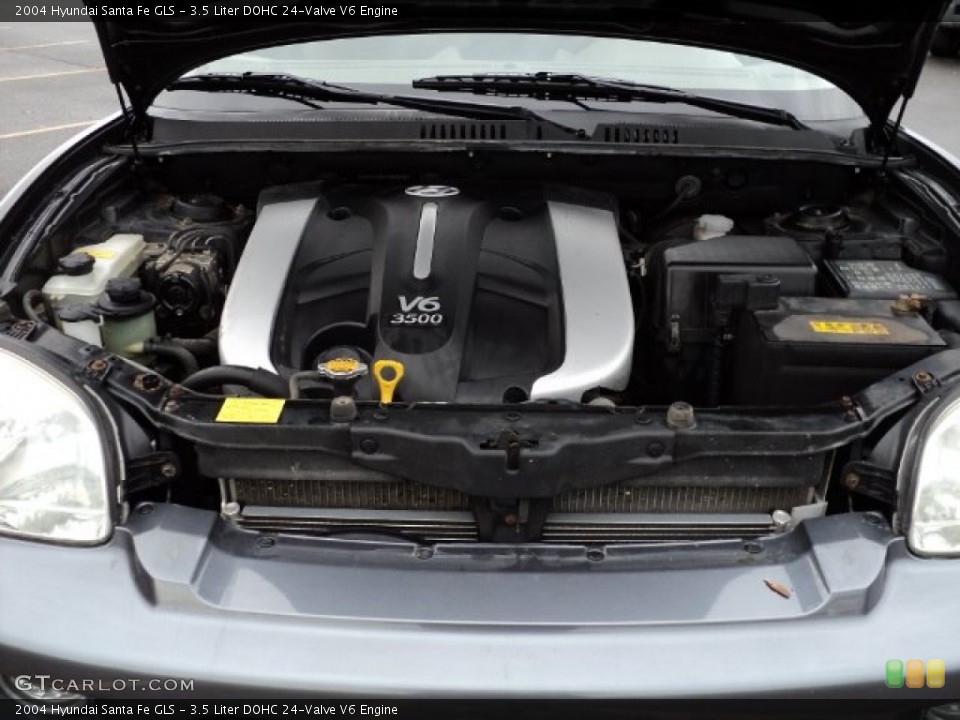 3.5 Liter DOHC 24-Valve V6 Engine for the 2004 Hyundai Santa Fe #57308046