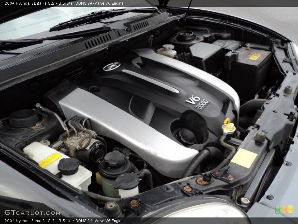 3.5 Liter DOHC 24-Valve V6 Engine for the 2004 Hyundai Santa Fe #57308055