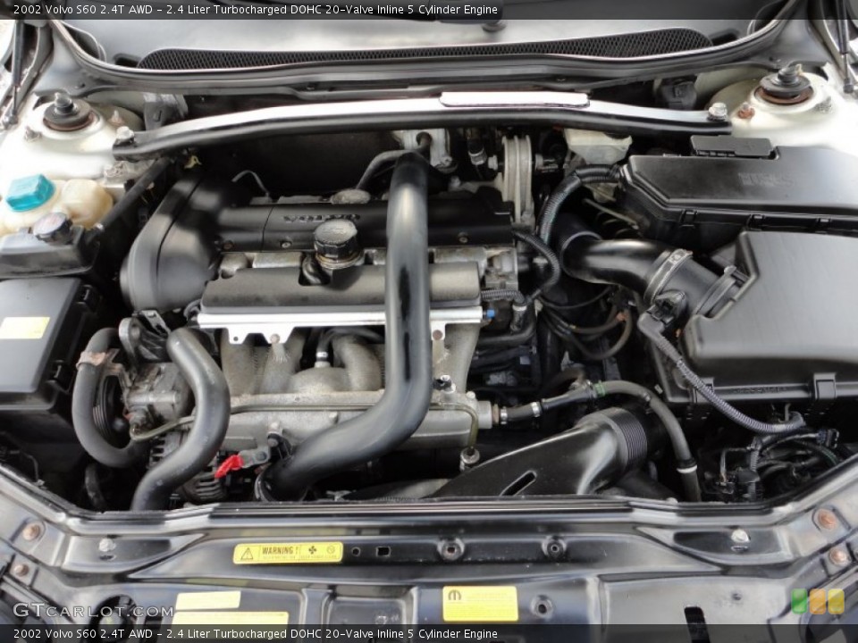 2.4 Liter Turbocharged DOHC 20-Valve Inline 5 Cylinder Engine for the 2002 Volvo S60 #57321409
