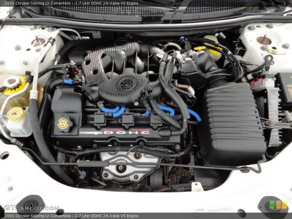 2.7 Liter DOHC 24-Valve V6 2001 Chrysler Sebring Engine