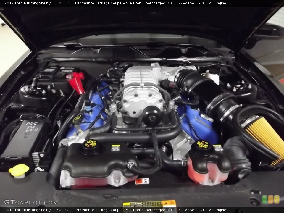 5.4 Liter Supercharged DOHC 32-Valve Ti-VCT V8 Engine for the 2012 Ford Mustang #57364376